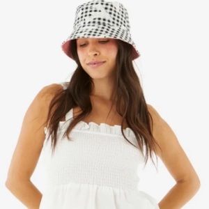 Kate Spade Daisy Gingham/Blush Bucket Hat